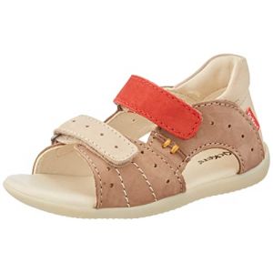 Kickers Boping-2, Sandale B&eacute;b&eacute; gar&ccedil;on, Beige Rouge, 19 EU