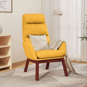 VidaXL Chaise de relaxation Jaune moutarde Tissu 44180 - Jaune