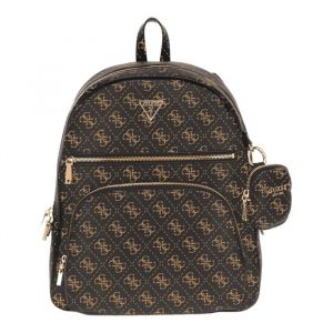 Guess Sac à dos de loisirs brun foncé brun clair pour femme - Power Play II Tech Backpack L Brown Logo 314061