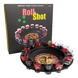 Amscan Jeu &agrave; Boire Drinking Roulette with 1 Roulette and 16 Glasses and 2 Balls Plastic