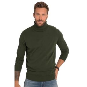 JP 1880 Hommes Grandes Tailles L-8XL Pull à col roulé en Maille Fine Vert foncé 6XL 820776123-6XL