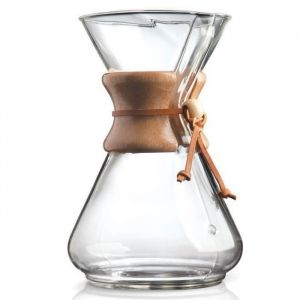 Chemex CM-10A, 1,48 L, Verre, Cuir, Bois, Marron, Transparent, 130 mm, 130 mm, 235 mm