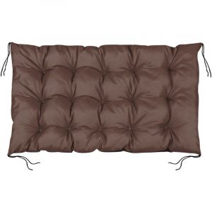 Coussin de jardin 120x80 cm pour banc en palette, imperméable marron