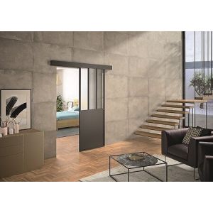 Optimum Kit pea atelier 2040x730 alu noire verre dépoli blanc