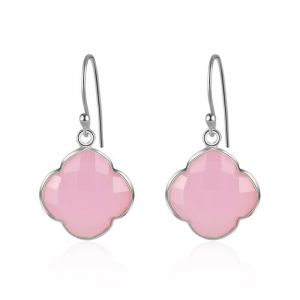 Image de Ailoria CAPUCINE Boucles d'oreilles argent/Calcédoine Rose