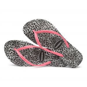 Havaianas Slim Leopard Noir/Rose Caoutchouc 37/38 EU