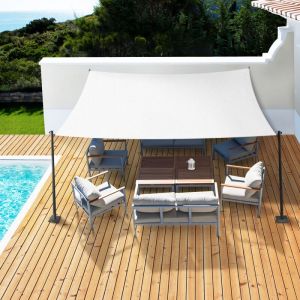 Idmarket Voile d'ombrage rectangulaire 4x6 M blanc