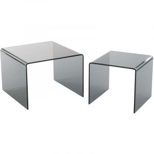 Image de Lot de 2 Tables Gigognes "Magda" 65cm Noir Prix