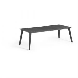 Table de jardin rectangulaire graphite en résine 8 a 10 personnes Lima Allibert by