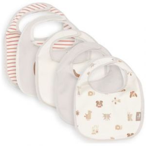 Jollein Lot de 5 Bavoirs Imperméables - Animal Friends