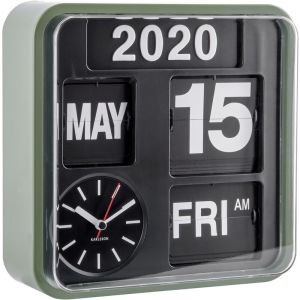 Present time Horloge en plastique Mini Flip 24.5 cm vert - Vert