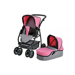 Image de Knorrtoys 90722 90722 Poussette pour poup&eacute;e Coco Jeans Gris