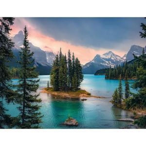 Ravensburger Jouets Puzzle Adulte : ile de l'esprit 2000 Pieces - Collection Canada - lac - Paysage de Montagne