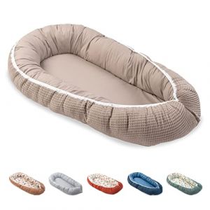 ULLENBOOM Nid bébé piqué gaufré sand 55x95 cm