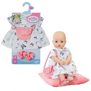 Zapf Creation BABY born 838709 Robe Papillon avec Sac et Chaussures pour poup&eacute;es de 43 cm