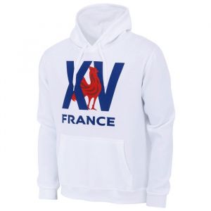 Sweat &agrave; capuche - FFR - XV de France - 60% coton - 40% polyester - Manches longues