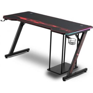 Image de Bureau Gaming 140 cm titan Ordinateur avec led Lumières et Tapis de souris - My Sit