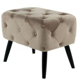 Tabouret en Velours "Piano" 60cm Taupe Prix