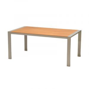 Image de Chillvert Table &agrave; Manger de Jardin Chillvert N&aacute;poles Bois Al ini 190x96,5x75 cm Beige