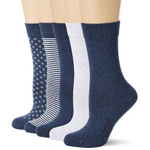 Image de Schiesser Multipack 5 Pack Damensocken Strümpfe Chaussettes, Trié 2, 39/42 (Lot de 5) Femme