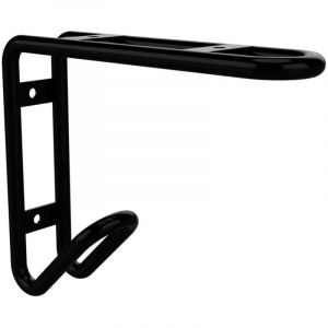 C&icirc;me Querre murale filaire et crochet m&eacute;tal noir - Lot de 2