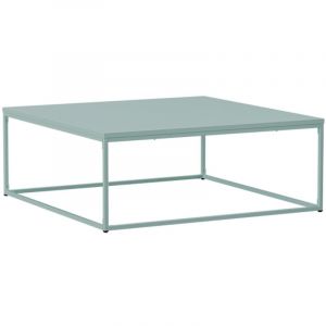 Oviala Table basse carrée moderne L90 cm vert sauge
