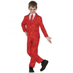 FIESTAS GUIRCA | Costume Mister Buffon Enfant (10-12 ans) - Veste, Cravate et Pantalon - Costumes de Clown pour Halloween, Carnaval et F&ecirc;tes Costum&eacute;es - Id&eacute;al pour Enfants - Rouge