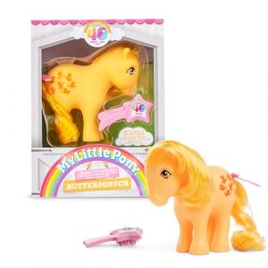 My little pony Butterscotch Classic Pony, Basic Fun, 35323, cadeaux rétro de poneys pour filles et garçons, jouets de licornes pour garçons et filles à partir de 3 ans