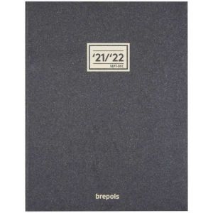 Brepols Agenda semainier 2021/2022 Essenz 16 mois 27 x 21 cm anthracite