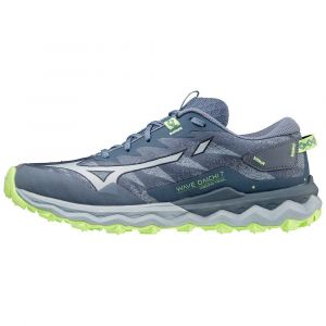 Image de Mizuno Chaussures Trail Running Wave Daichi 7 EU 37 Vintage Indigo / Subdued Blue / Neo Lime