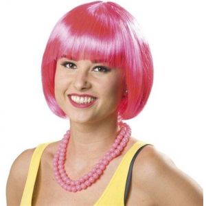 Folat Perruque bobline lady 58 cm polyester rose
