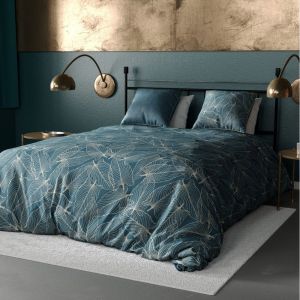 Parure housse de couette Cohiba bleue