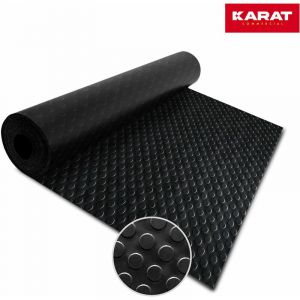 Rouleau en caoutchouc sur mesure Big Bouton Noir 120 x 150 cm