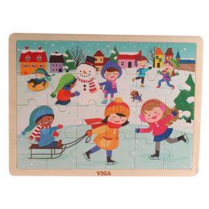 Viga Toys Puzzle Four Seasonshiver hiver 24 pièces