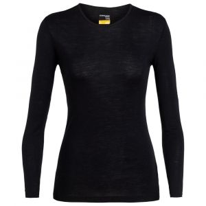 Icebreaker Women´s 175 Everyday L/S Crewe - Sous-vêtement mérinos taille XS, noir