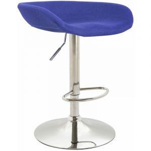 Image de CLP Tabouret De Bar -PRISCES Filz Chrom(Bleu)