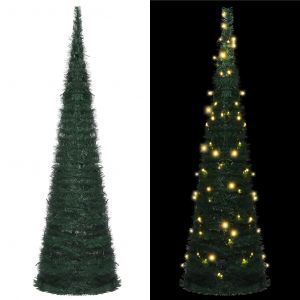 VidaXL Sapin de No?l artificiel avec guirlandes et LED Vert 150 cm