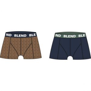 Blend Boxers bleu foncé / vert / orange / blanc - Couleur Bleu Foncé / Vert / Orange / Blanc - Taille S