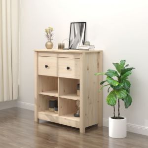 VidaXL Buffet 70x35x80 cm Bois massif de pin Brown