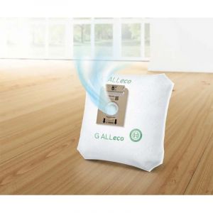 Bosch Lot de 4 sacs d'aspirateur type G All eco BBZGALLECO - 99,9% de filtration avec fermeture hygi&eacute;nique - 50% plastique en moins - Pour toutes les s&eacute;ries actuelles sauf BSG8, BGL10, BGN1, BSG1