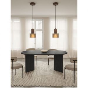 Selsey OVO &ndash; Table &agrave; manger extensible, ronde, 110&ndash;190 x 110 cm, Aspect fr&ecirc;ne Portland