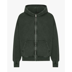 Sweatshirt à capuche zippée oversize Colorful Standard Organic midnight forest
