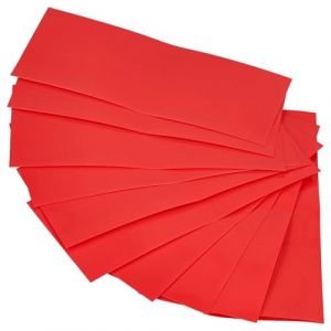 Vhbw 10x Gaines thermorétractables adaptées pour batterie 18650 - Film rétractable, 7,2 x 3 cm, rouge