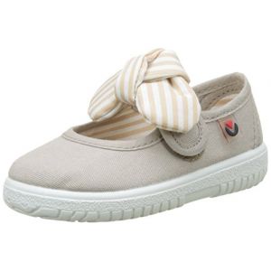 Victoria Mercedes Lona Pa&ntilde;uelo, Ballerines b&eacute;b&eacute; Fille, (Beige), 21 EU