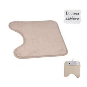 Image de 6GMB268TA Vitamine Tapis Contour de WC Uni Polyester Taupe 45 x 45 x 1 cm