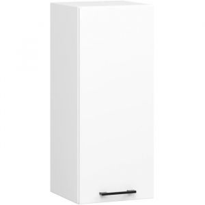 Meuble de cuisine haut Akord W30 H720 Blanche 1 porte, 2 étagères 72x30x30 cm