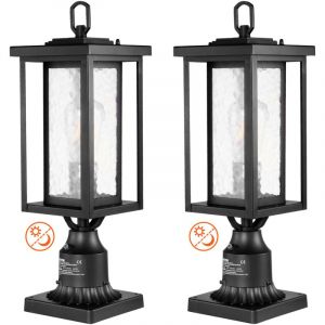 Lampadaire Ext&eacute;rieur-VEVOR-Luminaires &Eacute;tanches 450 mm-avec Base de Montage sur Pilier 9 cm-pour Patio Jardin All&eacute;e Terrasse