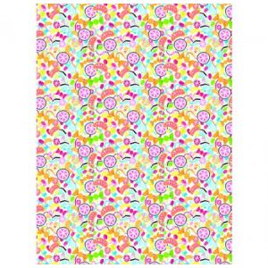 Image de decopatch N° 732 - Motif Bonbons sur fond blanc - 1 feuille