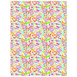 decopatch N° 732 - Motif Bonbons sur fond blanc - 1 feuille