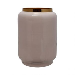 Prix Vase Rond Design Veronika 24cm Ivoire & Or